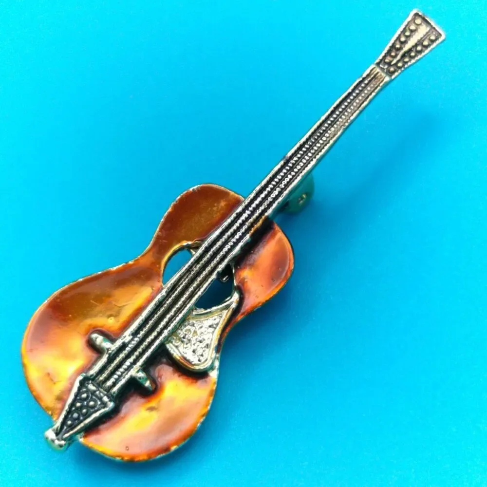 Guitar Brooch Pin 2.25